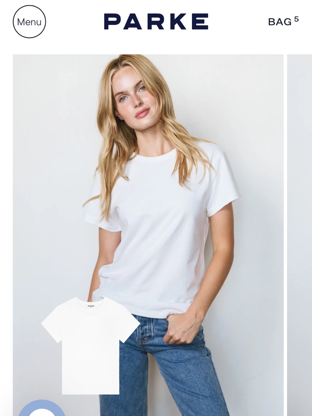Parke Classic Crewneck Tee in White